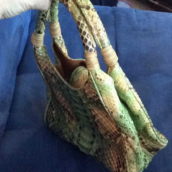 Python CARLOS FALCHI handbag made by hand nwot - Picture 4 of 13